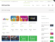 Tablet Screenshot of giftcardsite.net